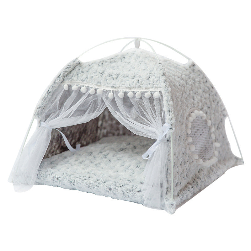 Pet Adobe Cozy Cave Enclosed Bed – Warm & Breathable Hideaway
