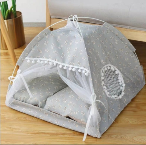 Pet Adobe Cozy Cave Enclosed Bed – Warm & Breathable Hideaway