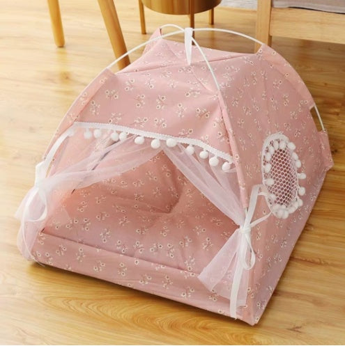 Pet Adobe Cozy Cave Enclosed Bed – Warm & Breathable Hideaway