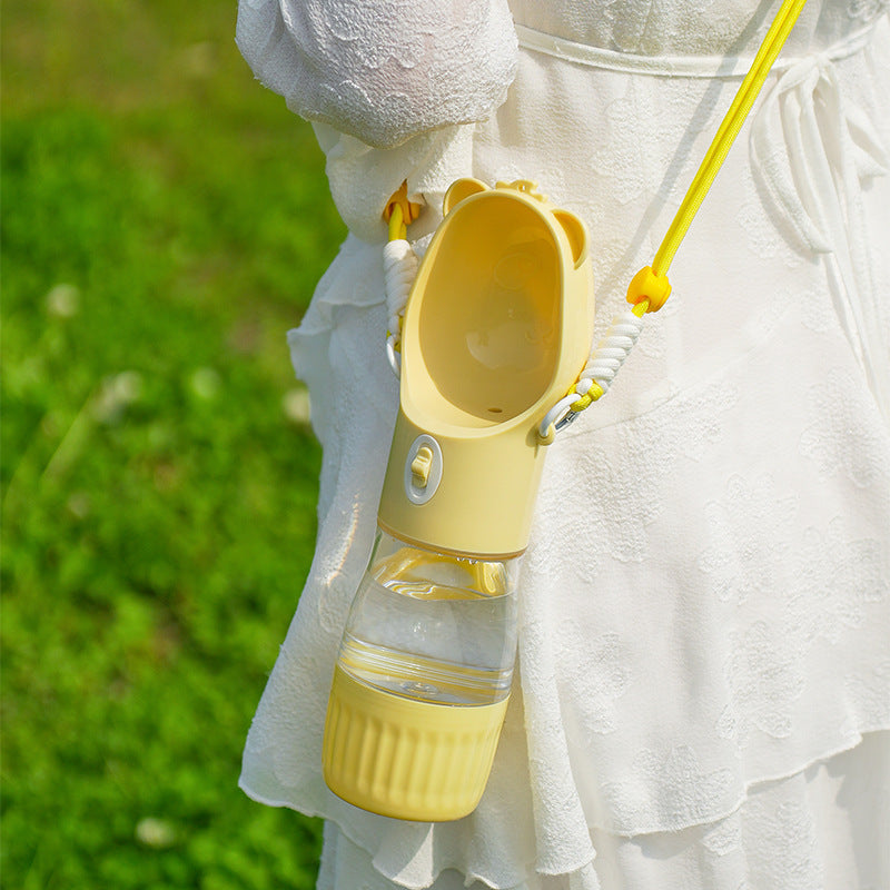 2-in-1 Dog Water Bottle & Food Container – Leak-Proof Pet Feeder