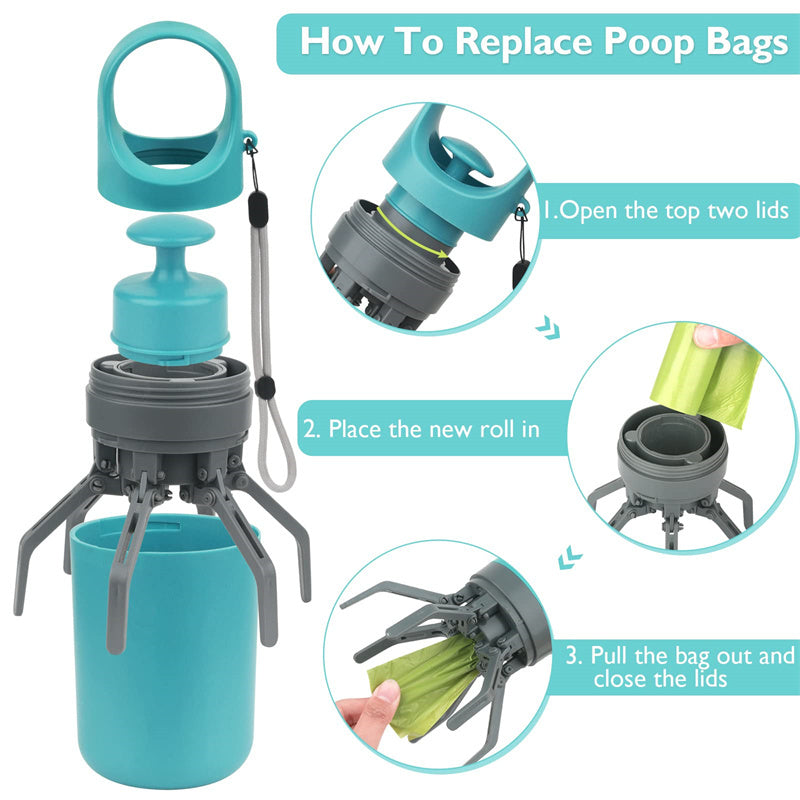 Portable Dog Pooper Scooper with Bag Dispenser – Easy Clean Tool
