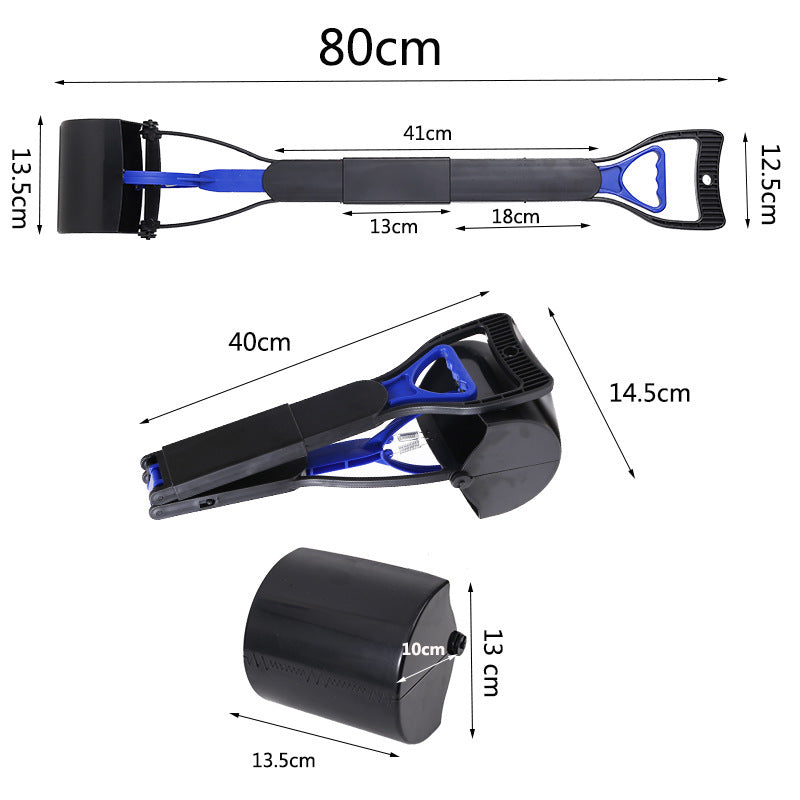 Foldable Long Handle 80cm Dog Clip Toilet Pet Pooper Scooper